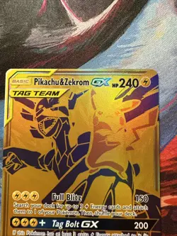 Pikachu & Zekrom GX SM248 Gold Tag Team Pokemon Promo Card - Image 2