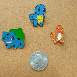 Pokemon GO Pin Collection Enamel Pins (Set of 3) Squirtle Charmander Bulbasaur - Image 5