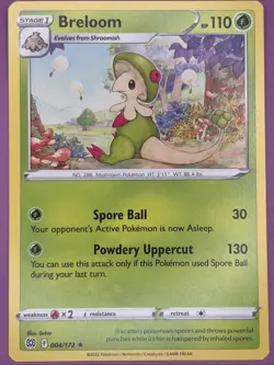 Breloom 004/172 Brilliant Stars Regular Finish Pokemon Card - Image 1