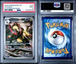 2025 Pokemon BLK EN #147/086 Haxorus Illustration Rare PSA 9 MINT - Image 3