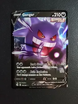 Gengar V - 156/264 - Fusion Strike Ultra Rare Pokemon Card - NM/VLP - Image 1