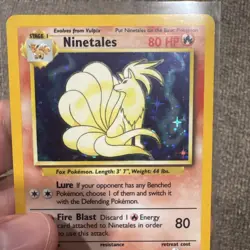 Pokemon Ninetales Holo Unlimited Rare TCG Card Base Set 12/102 LP - Image 3