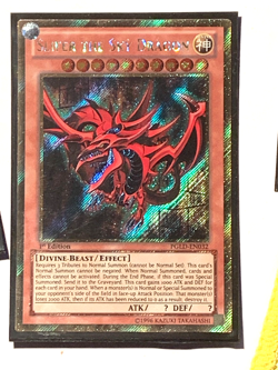 yugioh Slifer the Sky Dragon PGLD-EN032 1st Edition secret rare near mint - Image 1