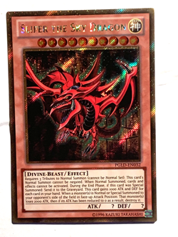 yugioh Slifer the Sky Dragon PGLD-EN032 1st Edition secret rare near mint - Image 2