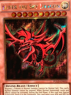 yugioh Slifer the Sky Dragon PGLD-EN032 1st Edition secret rare near mint - Image 3
