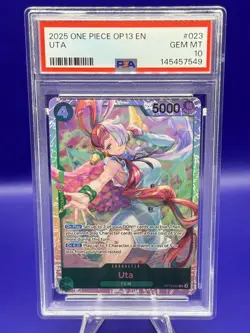 One Piece SR Uta OP13-023 Carrying On His Will PSA 10 Gem Mint - Image 1
