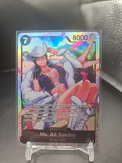 CARTE ONE PIECE TCG - Miss All Sunday Super Rare SR OP14 Mint English Nico Robin - Image 1