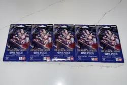 One Piece The Azure Sea’s Seven Sleeved Booster Packs (LOT OF 5) IN HAND - Image 1