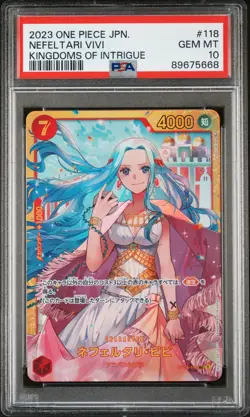PSA 10 Nefeltari Vivi OP04-118 SEC Kingdoms of Intrigue One Piece Japanese TCG - Image 1