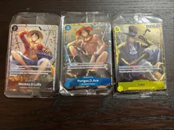 One Piece TCG Three Brothers Promo Set P-073 P-074 P-075 Luffy Ace Sabo... - Image 1