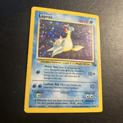 Lapras 10/62 Fossil Unlimited Pokemon Card Holo Rare Lightly Played LP - Image 2