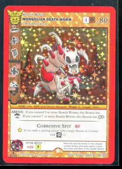 MetaZoo MONGOLIAN DEATH WORM 6/30 FULL HOLO Kelsey Fan Art Contest Card 2023 - Image 1