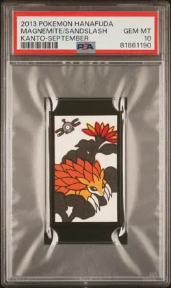 Pokemon Magnemite & Sandslash Rare Pokemon Hanafuda Card - PSA 10 Gem Mint - Image 1