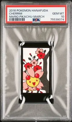 Pokemon Cherrim Rare Pokemon Hanafuda Card Mario Pikachu TCG - PSA 10 Gem Mint - Image 1