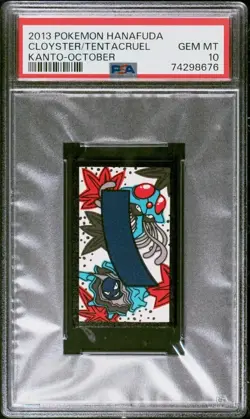Pokemon Cloyster & Tentacruel Rare Pokemon Hanafuda Card TCG - PSA 10 Gem Mint - Image 1