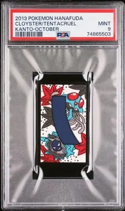 Pokemon Cloyster & Tentacruel Rare Pokemon Hanafuda Card TCG - PSA 9 Mint - Image 1