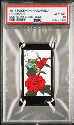 Pokemon Roserade Rare Pokemon Hanafuda Card Mario Pikachu TCG - PSA 10 Gem Mint - Image 1