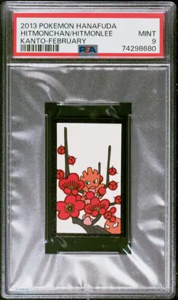 Pokemon Hitmonlee & Hitmonchan Rare Pokemon Hanafuda Card TCG PSA 9 Mint - Image 1