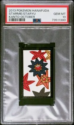 Pokemon Starmie & Staryu Rare Pokemon Hanafuda Card TCG - PSA 10 Gem Mint - Image 1