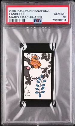 Pokemon Landorus Rare Pokemon Hanafuda Card Mario Pikachu TCG - PSA 10 Gem Mint - Image 1