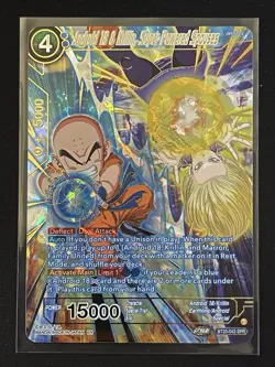Dragon Ball Super Card Game Android 18 & Krillin Super-Powered Spouses SPR Card - Image 1