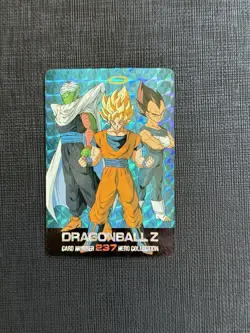 Dragon Ball Z Card Japan A16 Card Number 237 Hero Collection 2001 Prism FOIL- NM - Image 1