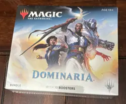 Magic The Gathering Dominaria Sealed Bundle Fat Pack Box MTG 10 Booster Packs 630509601424 - Image 1