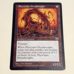 1x Phyrexian Dreadnought, Mirage, Magic the Gathering MTG LP Light Play - Image 1