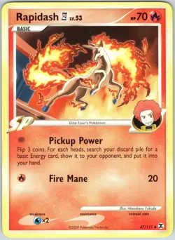 Rapidash E4 47/111 Uncommon Rising Rivals Pokemon NM - Image 1