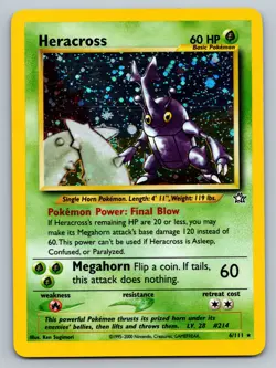 Heracross 6/111 Holo LP Neo Genesis Pokemon TCG - Image 1