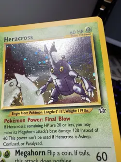 Heracross 6/111 Holo LP Neo Genesis Pokemon TCG - Image 3