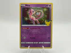 Mew 011/025 Holo Rare 2021 Celebrations 25th Anniversary Stamp NM Pokemon TCG - Image 1