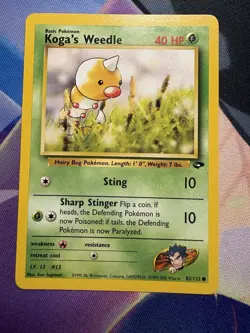 Pokemon TCG Koga's Weedle Gym Challenge 82, Regular Unlimited Common Card - Image 1