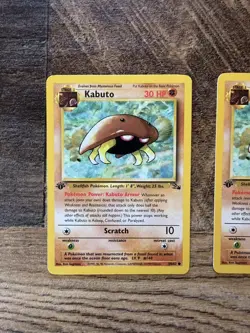 Pokemon TCG Kabuto 50/62 Fossil 1st Edition WotC - 4 Card Lot - NM/LP - Image 3