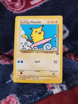Pokemon League Black Star Surfing Pikachu - Image 1