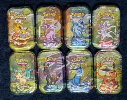 Pokemon Prismatic Evolutions Mini Tins (Complete Set of 8) - SEALED - Image 1