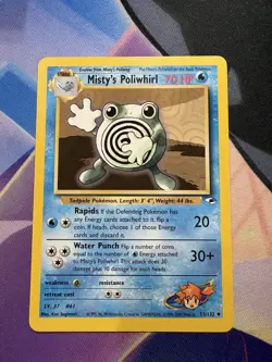 Pokemon TCG Misty's Poliwhirl Gym Heroes 53/132 Regular Unlimited Uncommon NM - Image 1