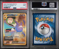 2025 POKEMON DRI EN-DESTINED RIVALS HYPER RARE TEAM ROCKET'S CROBAT EX PSA 9 - Image 3