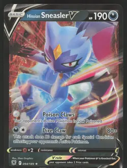 Hisuian Sneasler V 094/189 Ultra Rare Pokemon TCG SWSH10: Astral Radiance NM - Image 1