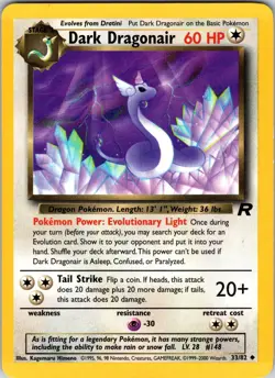 Dark Dragonair 33/82 Team Rocket Pokemon LP Unlimited - Image 1