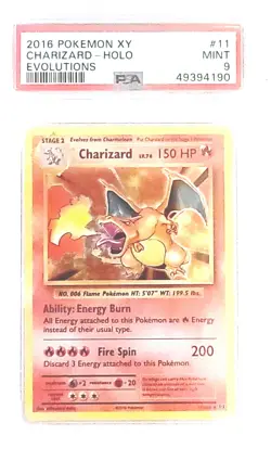 Pokemon 2016 CHARIZARD XY Evolutions Holo #11/108 PSA MINT 9 #49394190 - Image 3