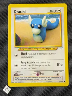 Dratini 63/105 - Neo Destiny Unlimited Pokemon TCG NM Yuka Morii - Image 1
