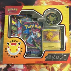 Pokemon TCG 2026 Pokemon Day 30th Anniversary Box Pikachu Promo Coin Boosters - Image 1