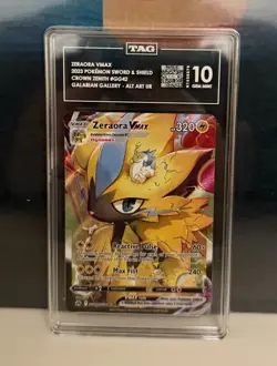 Pokemon TCG Zeraora VMAX GG42/GG70 Crown Zenith Galarian Gallery Holo TAG 10 - Image 1