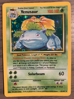 Pokemon Venusaur Base Set 15/102 Holo 1999-2000 Wizards Base Set - Image 1