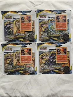 Pokemon Sun & Moon: Unbroken Bonds 3-pack Blister Typhlosion PRICE FOR 1 EACH - Image 1