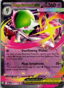 Pokemon TCG Mega Gardevoir ex - Double Rare ME01: Mega Evolution 060/132 NM - Image 1