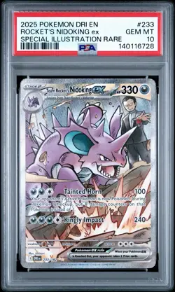 2025 POKEMON DRI EN | ROCKET’S NIDOKING | SPECIAL ILLUSTRATION RARE | PSA 10 GEM - Image 2