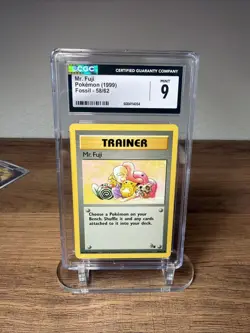 Pokemon Fossil Unlimited MR. FUJI #58/62 CGC 9 MINT VINTAGE 1999 - Image 1