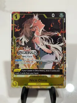 One Piece TCG OP09-106 Nico Olvia Offline Regional Participation Pack 2025 LP - Image 1